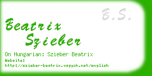 beatrix szieber business card